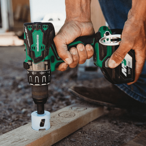 Hammer drill with hole saw