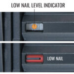 nf255fa-18-low-nail-level-indicator - NF255FA/18 Max 18ga Brad Nailer to 2-1/8"
