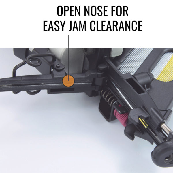 NF665A-15-OPEN-NOSE-FOR-EASY-JAM-CLEARANCE.jpg nf665a-15-open-nose-for-easy-jam-clearance - NF665A/15 Max 15ga Angled Finish Nailer