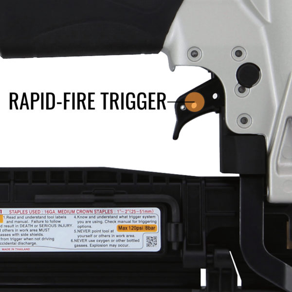 TA551B-16-11-RAPID-FIRE-TRIGGER.jpg ta551b-16-11-rapid-fire-trigger - TA551B/16-11 Max 16ga Medium Crown Stapler