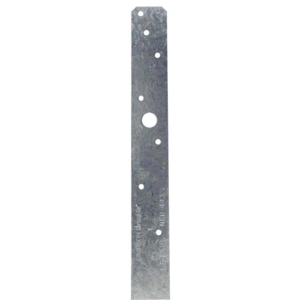 Simpson Strong-Tie LSTA18 LSTA 1-14 in. x 18 in. 20-Gauge Galvanized Strap Tie (4) LSTA18