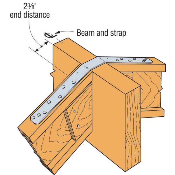 Simpson Strong-Tie LSTA18 LSTA 1-14 in. x 18 in. 20-Gauge Galvanized Strap Tie (6) LSTA18