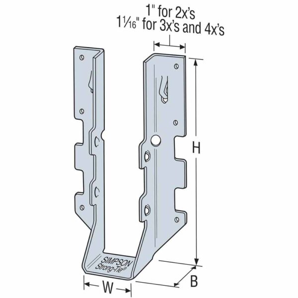 Simpson-Strong-Tie-LUS28Z-LUS-ZMAX-Galvanized-Face-Mount-Joist-Hanger-for-2x8-(1) Simpson Strong-Tie LUS28Z LUS ZMAX Galvanized Face-Mount Joist Hanger for 2x8 product image
