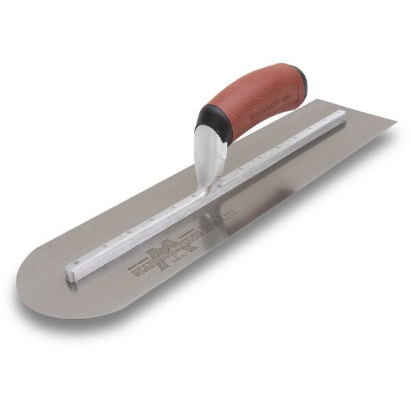 Rounded front finishing trowels