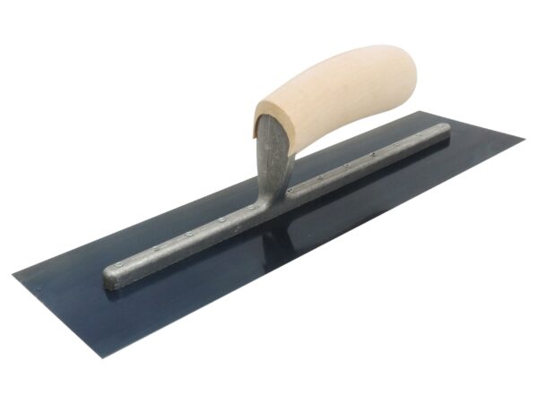 5a26e47bcb75082e5845eff4.jpg FT165B Marshalltown Finishing Trowel Blue Steel - 16X5 - Wood Handle product image