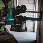 Makita GRH01M1W Action Shot 6 (drilling in wall)