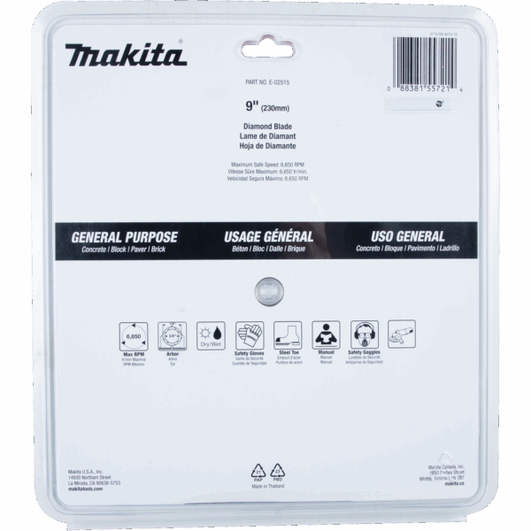 e-02515-3 Makita 9" Segmented Diamond Blade