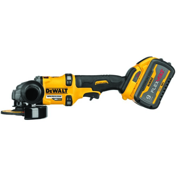 0e16155a-aa32-4259-8145-21961eec2531 Dewalt DCG418X2 FLEXVOLT® 60V MAX* Brushless 4-1/2 in. - 6 in. Cordless Grinder with Kickback Brake Kit with 2 Batteries product image