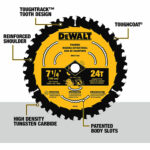 [10 Pack] DEWALT DWA171424B10 7-1/4in 24T Small Diameter Circular Saw Blades product image