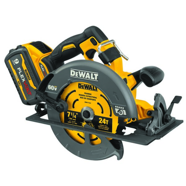 fb485ea0-e827-4fed-a36b-d5e86cd7fab1 Dewalt DCS578X2 FLEXVOLT 60V MAX Brushless 7-1/4 in. Cordless Circular Saw with Brake Kit with 2 Batteries product image