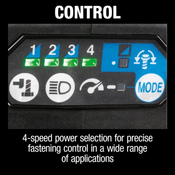 xwt15z_10_1500px XWT15Z 18V LXT Brushless Cordless 4‑Speed 1/2in Sq. Drive Impact Wrench w/ Detent Anvil Tool Only product image