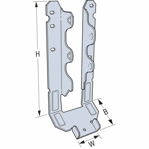 Simpson-Strong-Tie-LRU26Z-LRUZ-ZMAX-Galvanized-Slopeable-Light-Rafter-U-Hanger-for-2x6-(4) LRU26Z