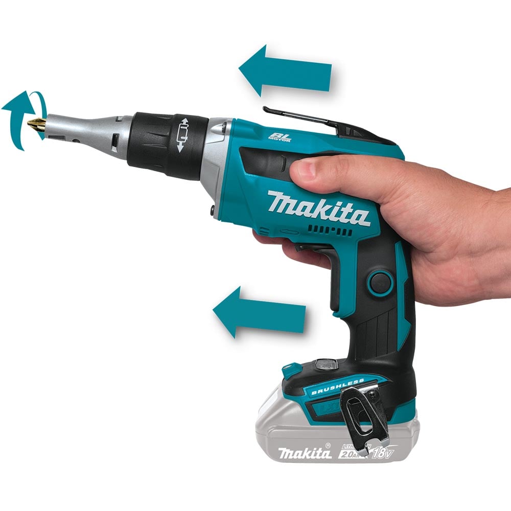 Tool Only] Makita XSF04Z 18V LXT Lithium‑Ion Brushless Cordless 2,500 RPM  Drywall Screwdriver Heyden Supply