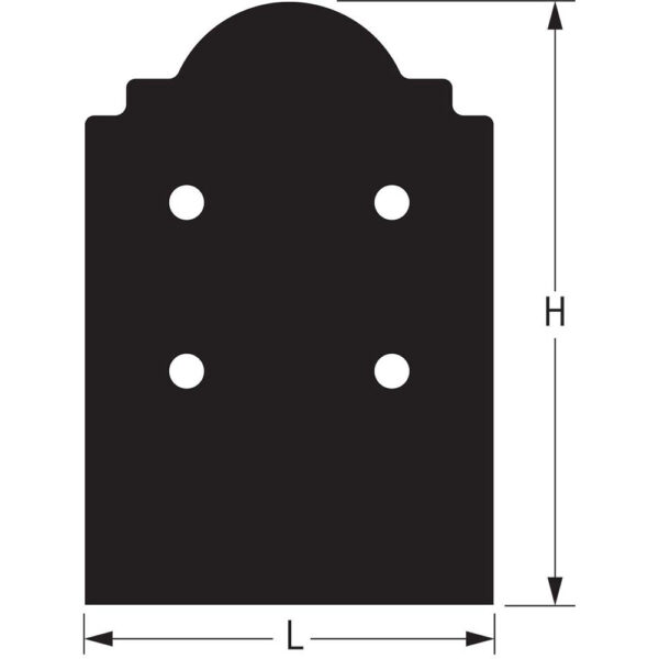 Simpson-Strong-Tie-APB88DSP-Decorative-Post-Base-Side-Plate-(3) Simpson Strong-Tie APB88DSP Decorative Post Base Side Plate product image