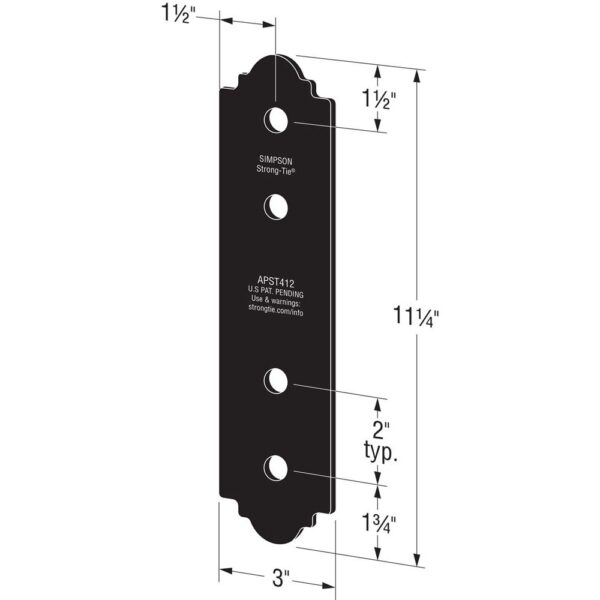 Simpson-Strong-Tie-APST412-Flat-Strap-(1) Simpson Strong-Tie APST412 Flat Strap product image