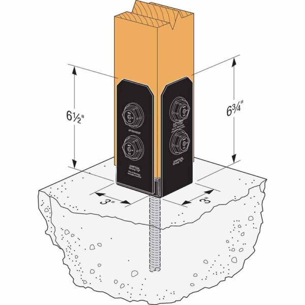Simpson-Strong-Tie-APVB44DSP-Decorative-Post-Base-Side-Plate-(8) APVB44DSP