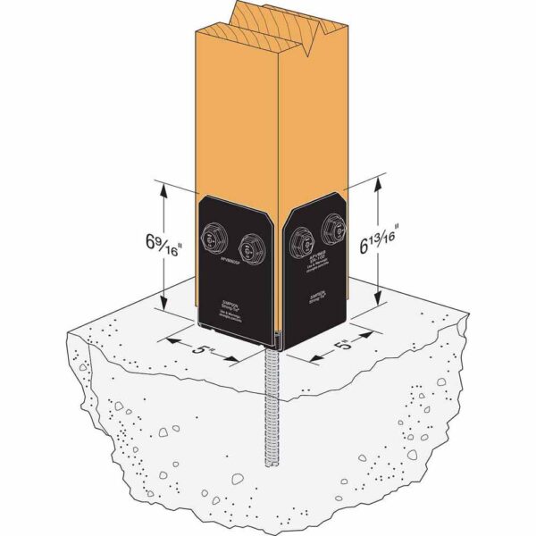 Simpson-Strong-Tie-APVB66-Adjustable-Post-Base-(7) Simpson Strong-Tie APVB66 Adjustable Post Base product image