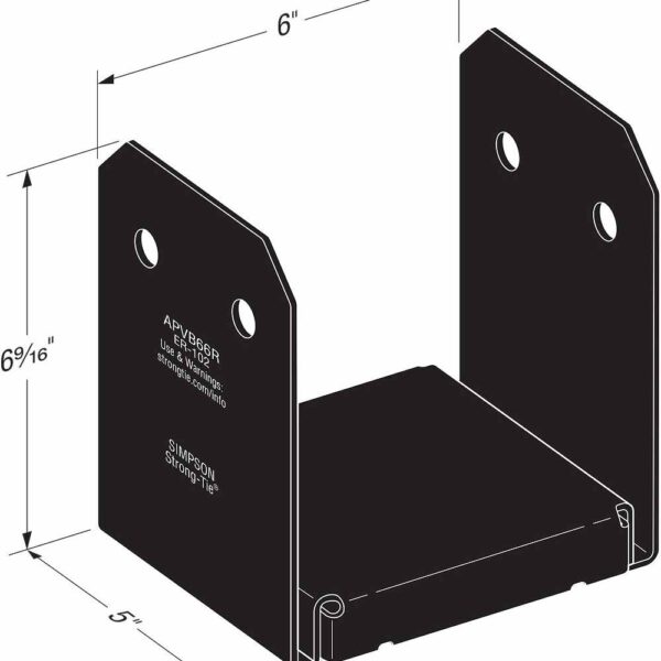 Simpson-Strong-Tie-APVB66R-Adjustable-Post-Base-(3) APVB66R