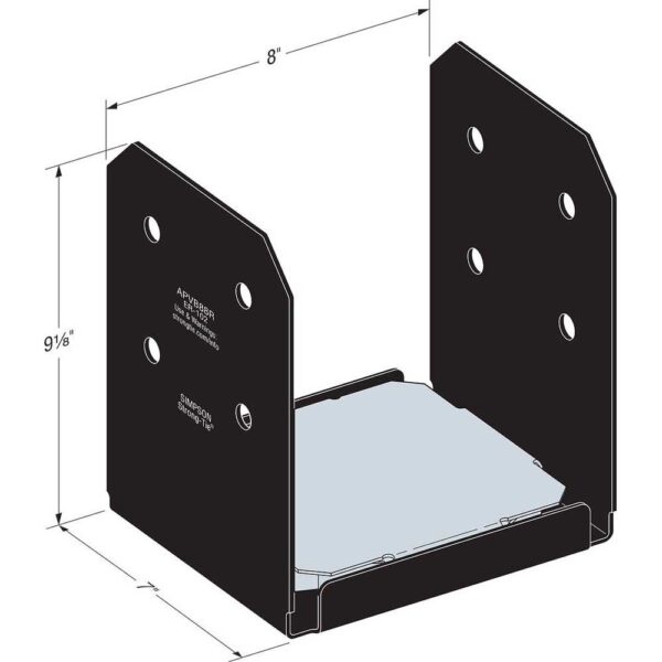 Simpson-Strong-Tie-APVB88R-Adjustable-Post-Base-for-8x8-posts-with-Z-MAX-Powder-coating-(2) APVB88R