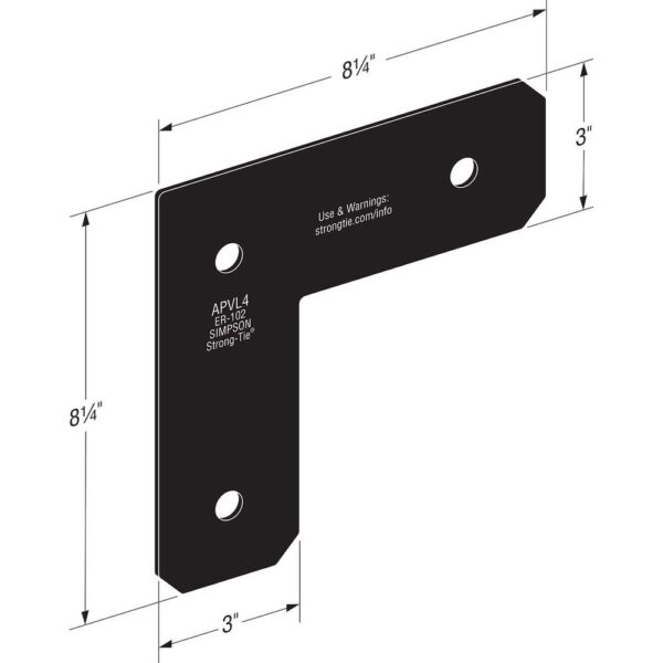 Simpson-Strong-Tie-APVL4-L-Strap-Tie-(3) Simpson Strong-Tie APVL4 L Strap Tie product image