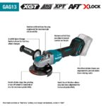 GAG13M1 40V max XGT Brushless Cordless 4‑1/2" / 5" X‑LOCK Paddle Switch Angle Grinder Kit, with Electric Brake [4.0Ah] product image