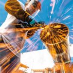 GAG13M1 40V max XGT Brushless Cordless 4‑1/2" / 5" X‑LOCK Paddle Switch Angle Grinder Kit, with Electric Brake [4.0Ah] product image