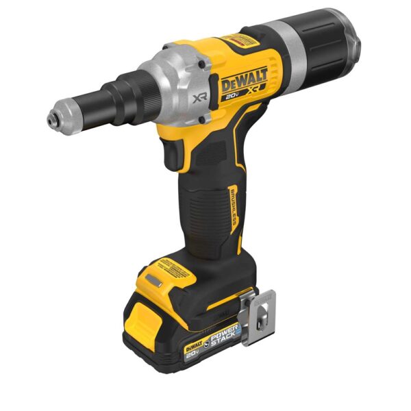 69895be727535e555806c499ae772aa02544ac3a Dewalt DCF414GE2 20V MAX XR Brushless Cordless 1/4" Rivet Tool Kit W/ Dewalt Power Stack product image