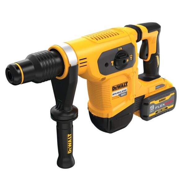 a4a9a9c7ae51aaf50a36c60c8ee1214f322282f2 Dewalt DCH481X2 Flexvolt 60V Max Rotary Hammer/Drill Combination Kit, 1-9/16-Inch product image