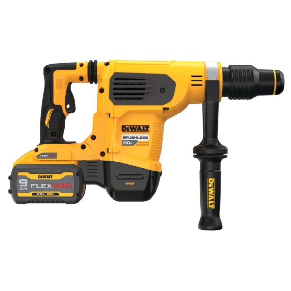a82c8853bde61c9e7d782310ceb688629c8aa5c3 Dewalt DCH481X2 Flexvolt 60V Max Rotary Hammer/Drill Combination Kit, 1-9/16-Inch product image