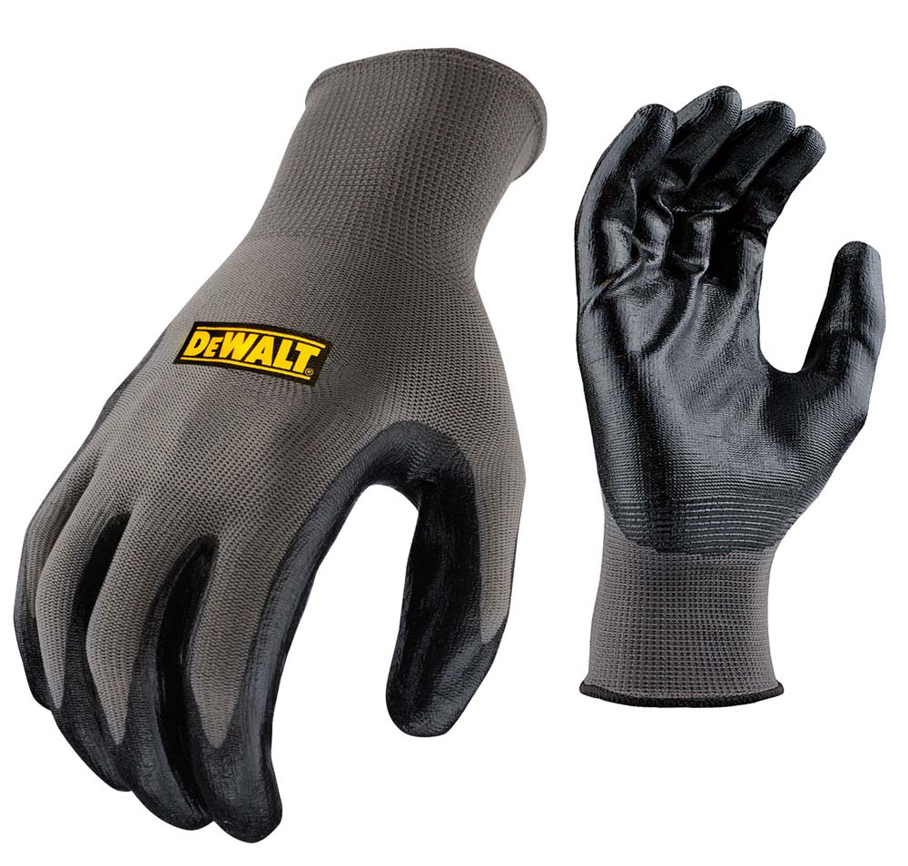 Nitrile Dipped Work Gloves, Large