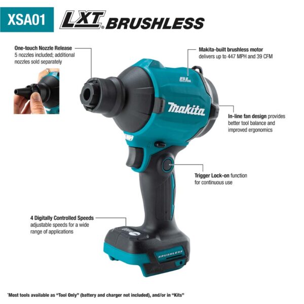 c1cbffa0-4fc2-4f38-ba68-edf20339d91c_xsa01_fc_1500px XSA01Z 18V LXT Brushless Cordless High Speed Blower/Inflator product image