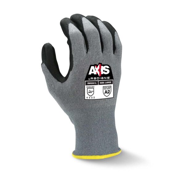 mkrtlgart2gt1bizxcmu Radians RWG561 AXIS Cut Protection Level A2 PU Coated Glove product image