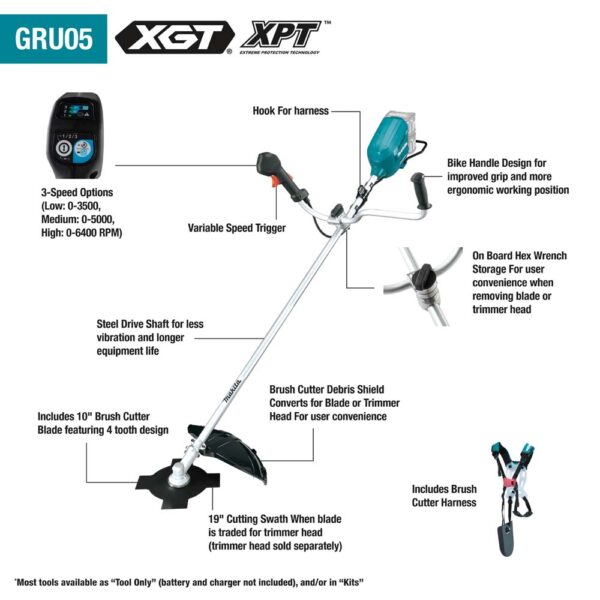 44c277d2-4cd9-4952-95c3-1e774077364a_gru05_fc_1500px GRU05PM 80V max (40V max X2) XGT Brushless Cordless Brush Cutter Kit (4.0Ah) product image
