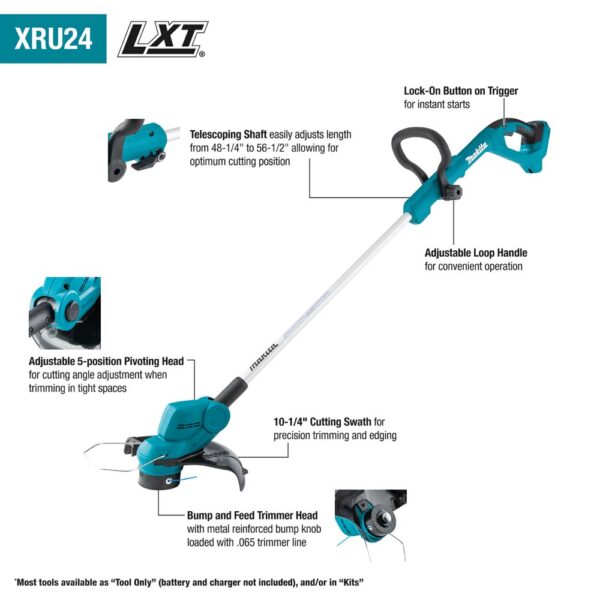 6eed7646-3f01-439b-8156-3b5f220c4d6f_xru24_fc_1500px XRU24Z 18V LXT Lithium‑Ion Cordless String Trimmer, Tool Only product image