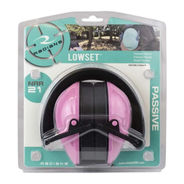 LS0800CS_P1 Radians LS0800CS Lowset 21 Earmuff - Pink product image