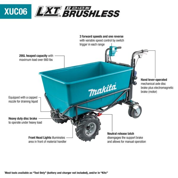 e7d80265-f244-4f86-a9d6-cadcf7b506ae_xuc06_fc_1500px XUC06Z 36V (18V X2) LXT Brushless Material Handling, Flat Bucket product image