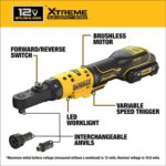 Dewalt DCF500GG1 12V Max Brushless Cordless Sealed Head Ratchet Kit - XTREME 3/8" & 1/4" product image
