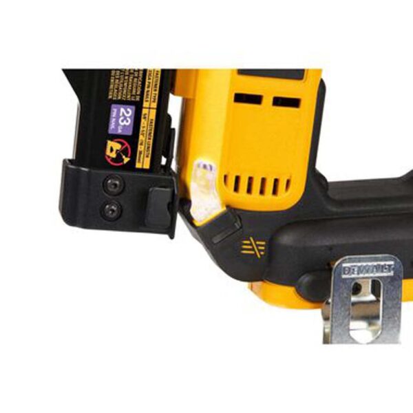 dewalt-atomic-compact-series-20v-max-pin-nailer-23-gauge-kit-dcn623d1-detail-view-6 Dewalt DCN623D1 Atomic Compact Series 20V Max Brushless Cordless 23 Ga. Pin Nailer Kit product image