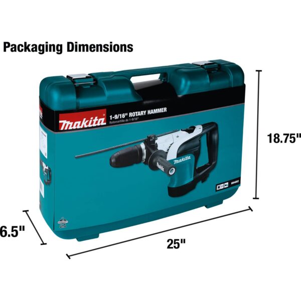 Makita HR4002 Package Shot (dimensions) HR4002 1‑9/16" SDS‑MAX Rotary Hammer product image