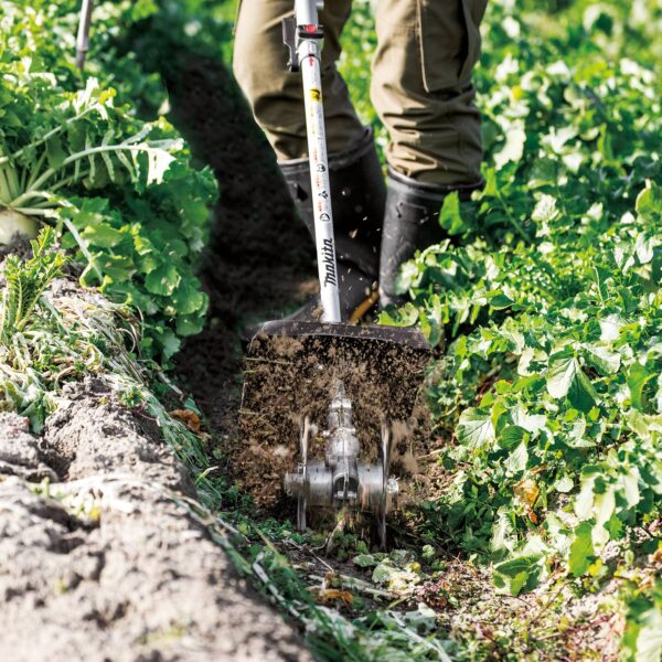 Makita KR401MP Action Shot 2 KR401MP Cultivator Couple Shaft Attachment product image