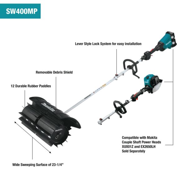 Makita SW400MP Feature Shot (callouts) SW400MP Paddle Sweep Couple Shaft Attachment product image