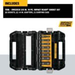 DeWalt DW22838 Impact Socket Set, SAE, 3/8-Inch, 10-Piece product image