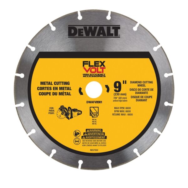 DWAFV8901 9in High Speed Metal Cutting Diamond wheel
