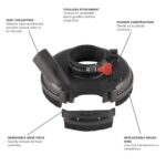 Bosch 18SG-7 7 in. Angle Grinder Concrete Surfacing Attachment, Dust Collection Guard, Tool-Free, Replaceable Brush Ring product image