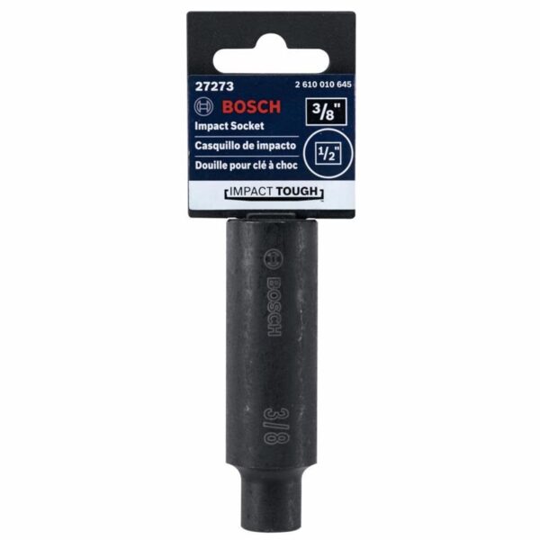 Bosch 27273 Impact Tough Deep Well Socket, 3/8 in Drive End, 1/2 in Shank, 1 Piece product image