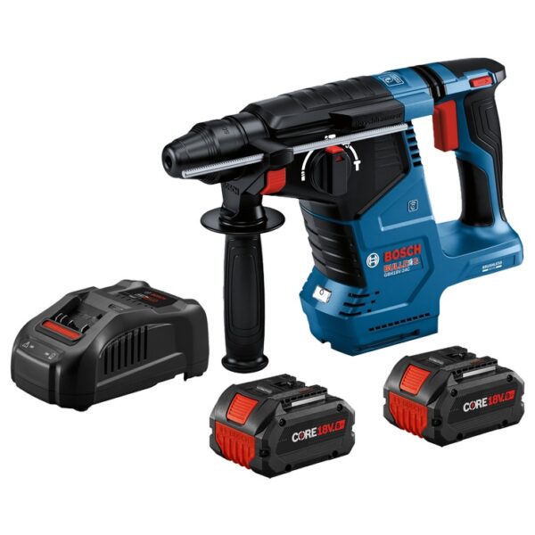 Bosch GBH18V-24CK24 18V Brushless Connected SDS-plus Bulldog 1 in Rotary Hammer Kit with (2) CORE18V 8 Ah Batteries product image