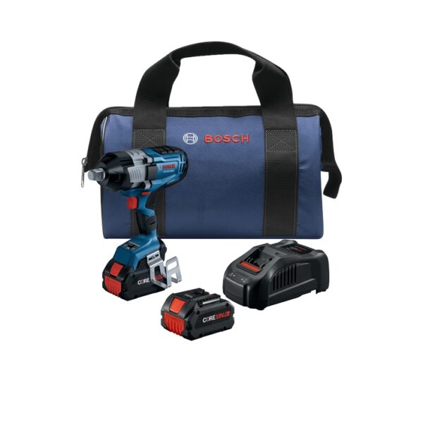 Bosch GDS18V-1180CB28 PROFACTOR 18V Connected-Ready 3/4 in High Torque Impact Wrench Kit, Friction Ring/Thru-Hole, (2) CORE18V 8 Ah Batteries product image