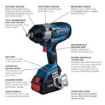 Bosch GDS18V-740CB14 PROFACTOR 18V Connected 1/2 in. Impact Wrench Kit, Friction Ring, CORE18V 8 Ah Battery, Charger, Bag product image