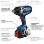 Bosch GDS18V-770CB14 PROFACTOR 18V Connected 3/4 in. Impact Wrench Kit, Friction Ring & Thru-Hole, with CORE18V 8 Ah Battery and Fast Charger product image