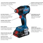 Bosch GDX18V-1860CB15 18V Connected-Ready Two-In-One 1/4 in Hex and 1/2 in Square Drive Impact Driver/Wrench Kit with CORE18V 4 Ah Battery product image